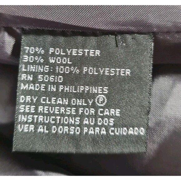 KASPER FOR ASL Women Career Skirt Suit Size 14 Black Three Button Up 121P - Picture 5 of 6